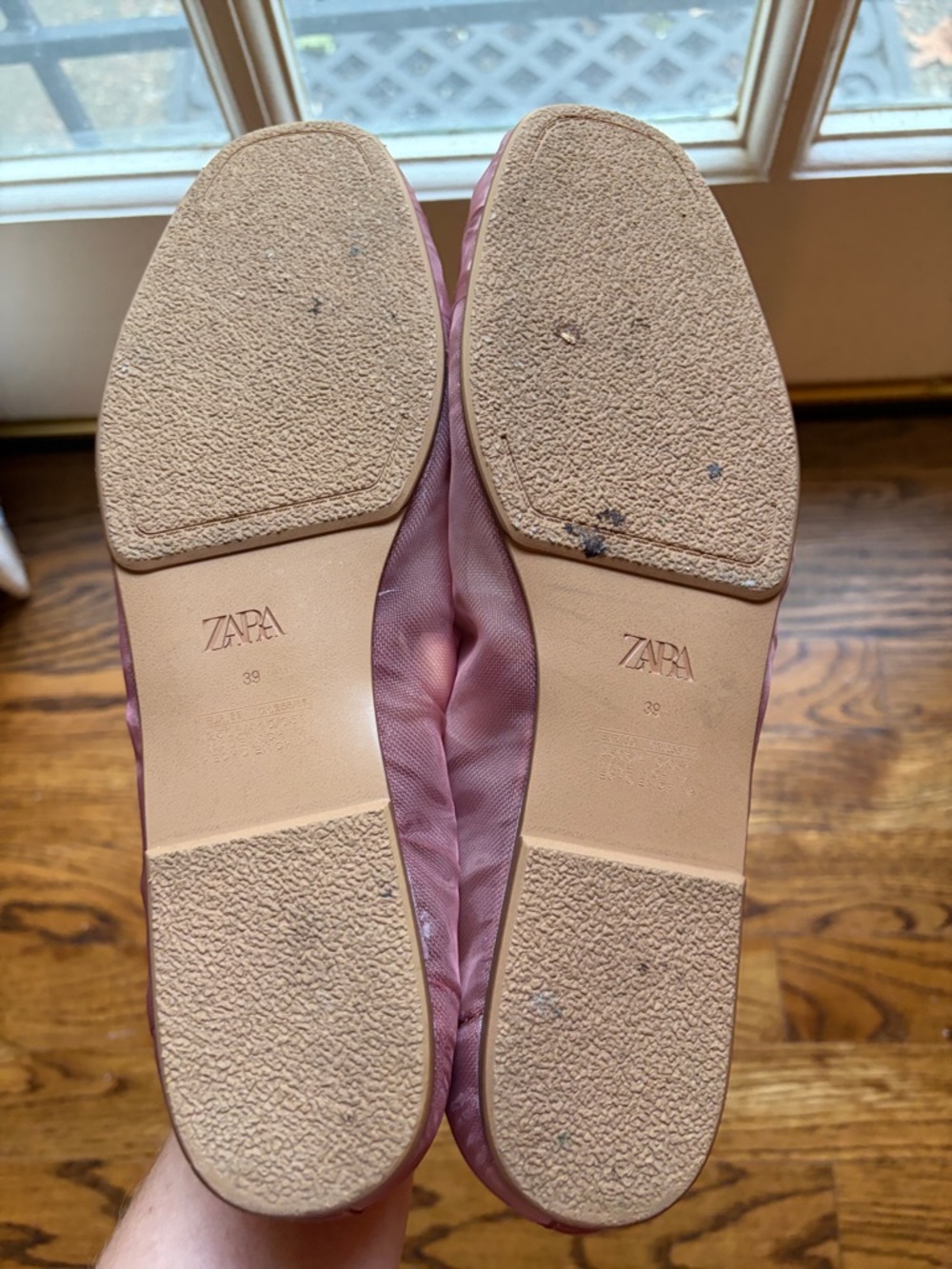 Zara Sheer Mesh Ballet Flats with Bow - Picture 7 of 7